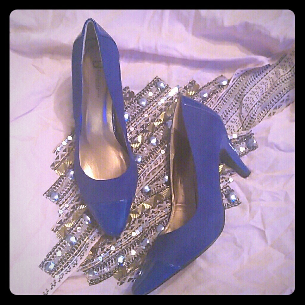 Blue Suede Heels